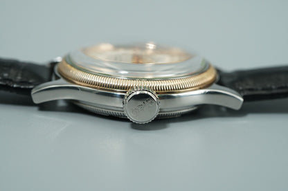 *MINT* Vintage 1980s Oris Big Crown 7400B Automa White Round 32mm Woｍens Watch