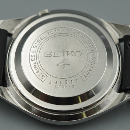 *NEAR MINT* Vintage SEIKO 5actus 7019-7060 Automatic Silver 37mm Mens Watch