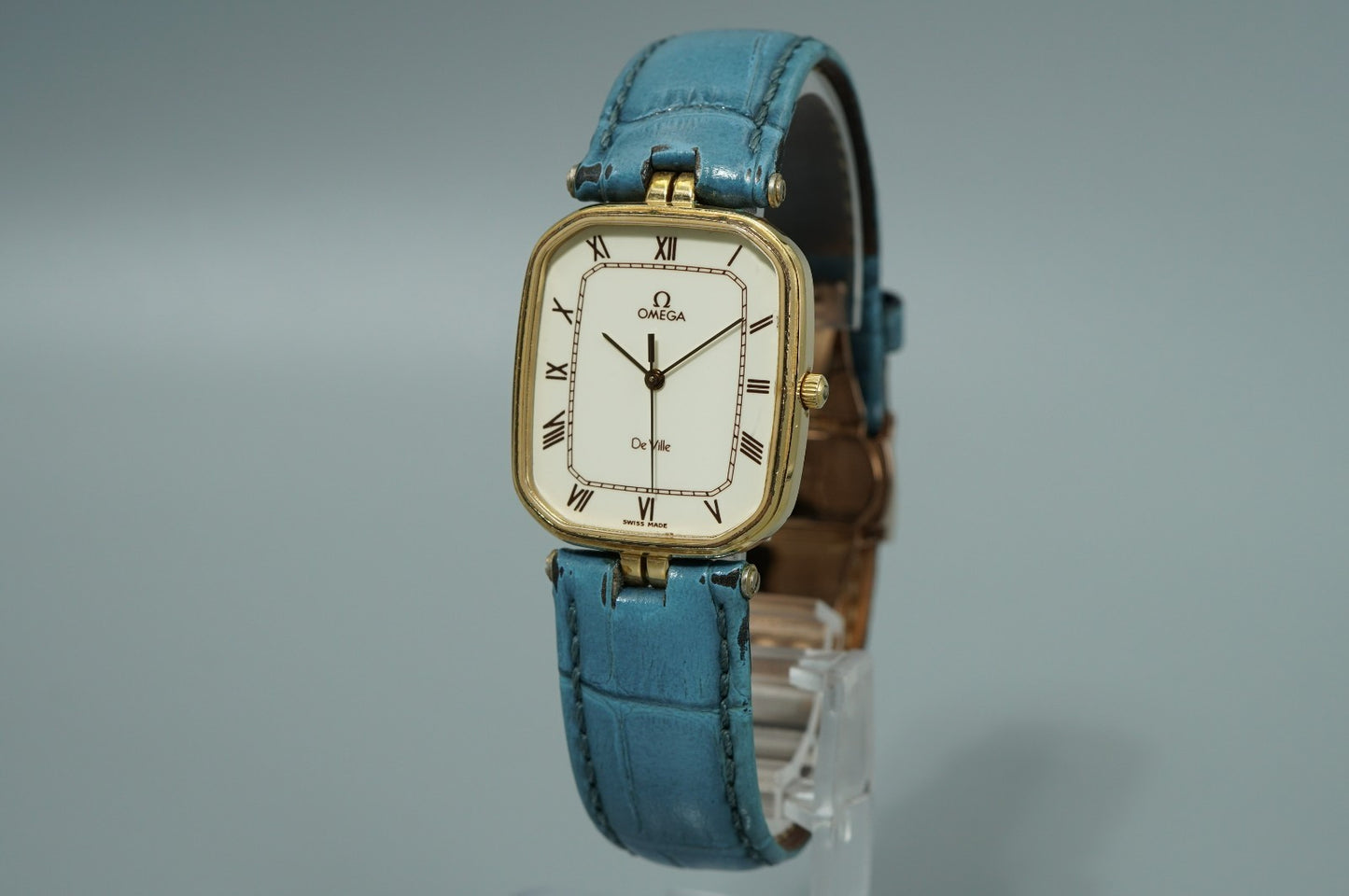 *Exc+5* Vintage 1983 OMEGA De Ville Cal.1417 Quartz White Dial 27mm Mens Watch