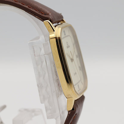 *NEAR MINT* Vintage 1979 OMEGA De Ville Cal.1417 Qz White Square 27mm Mens Watch