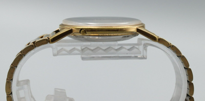 *Exc+5* Vintage SEIKO Seikomatic J14075 Quartz Gold Dial Round Mens Watch