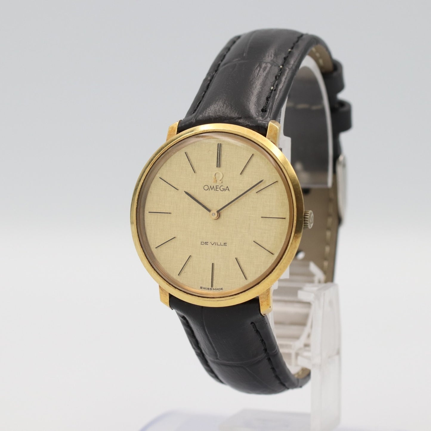 Exc+5 Vintage 1970s OMEGA De Ville Cal.620 Hand Wind Gold Round 33mm Mens Watch