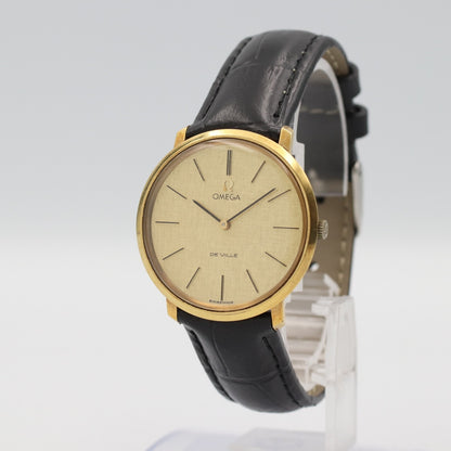 Exc+5 Vintage 1970s OMEGA De Ville Cal.620 Hand Wind Gold Round 33mm Mens Watch