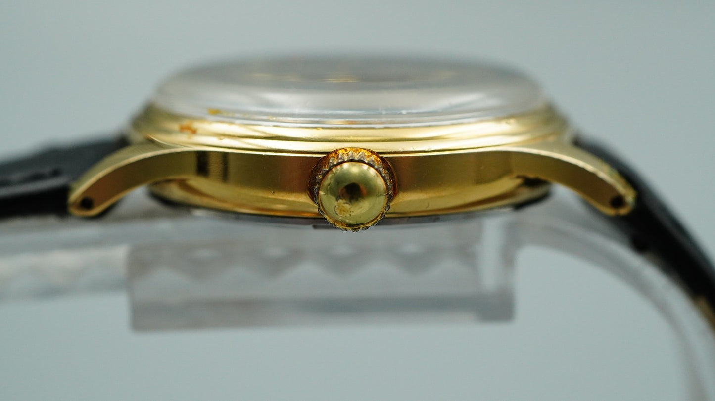 *Exc+5* 1990s ORIS Pointer Date 302-7285B Hand Winding Cream 31mm Mens Watch