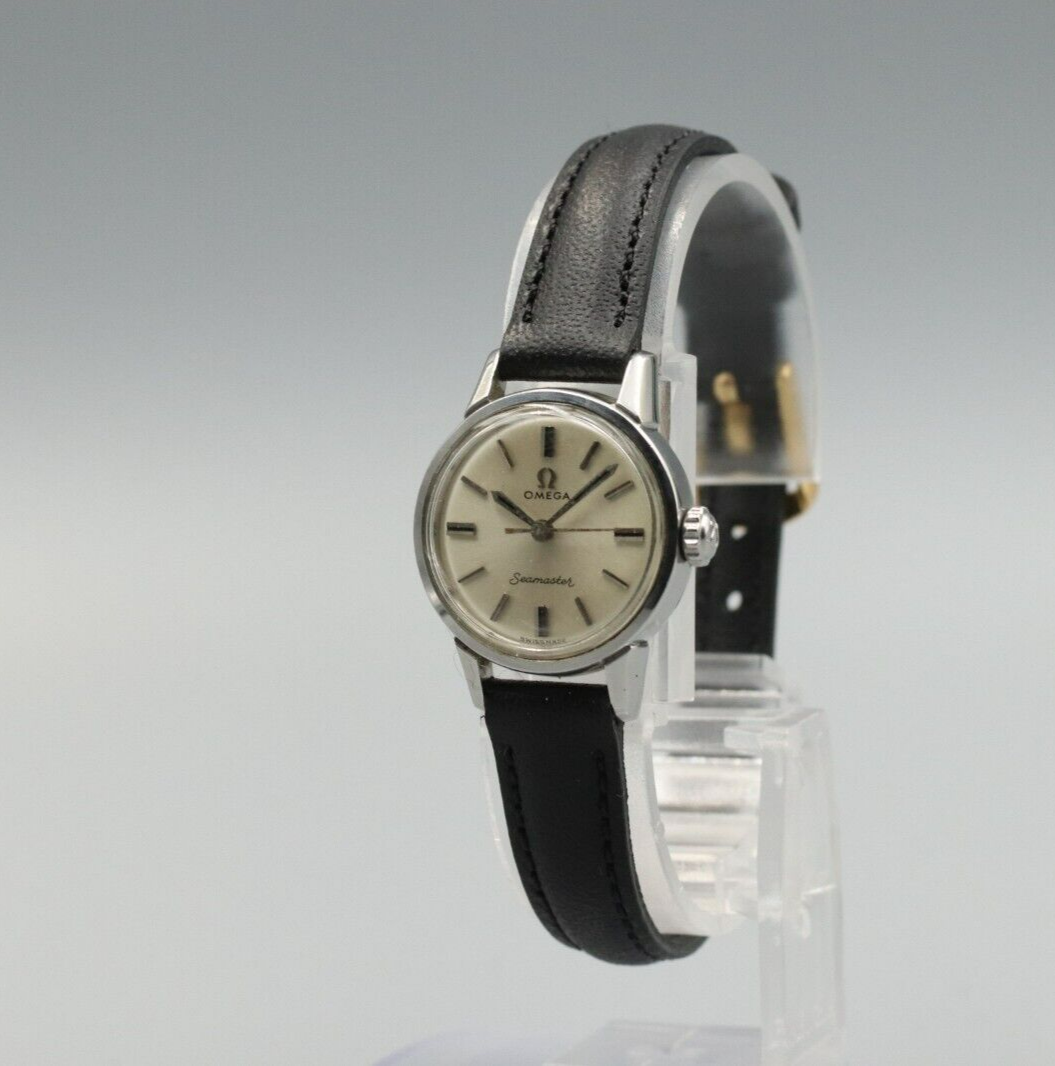 *MINT* Vintage OMEGA Seamaster Cal.630 Hand Winding White Dial Round Women Watch