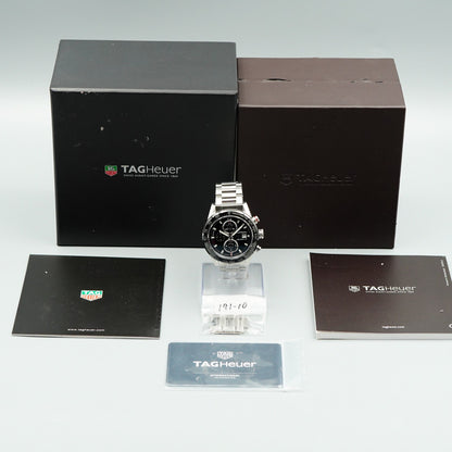 *N MINT Box & Paper* TAG HEUER Carrera CAR201Z Automatic Black 44mm Mens Watch