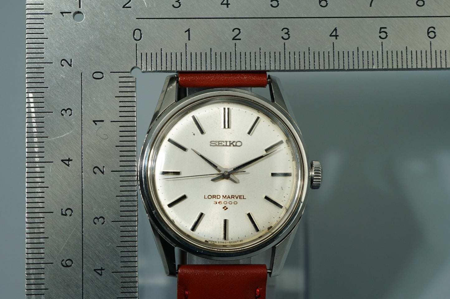*Exc+5* Vintage 1968 SEIKO Lord marvel 5740-8000 Automa Silver 34mm Mens Watch