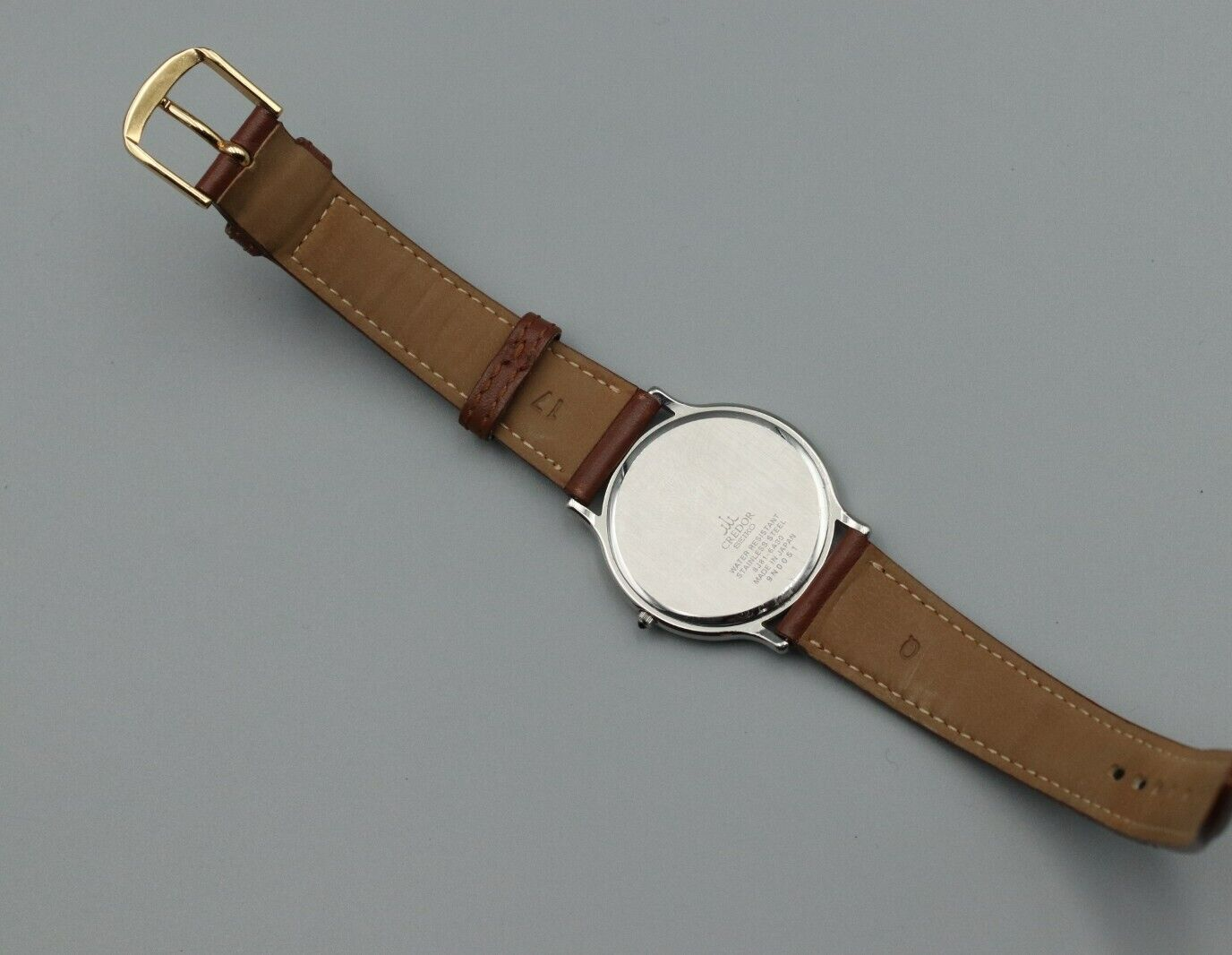 *NEAR MINT* Vintage SEIKO Credor 8J81-6A30 Quartz Gold Dial Round Mens Watch