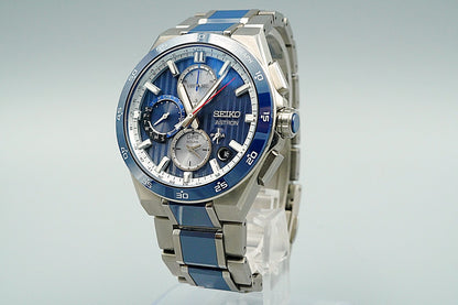 *TOP MINT* SEIKO Astron 5X83-0AA0-1 Solar Blue Round 43mm Mens Watch