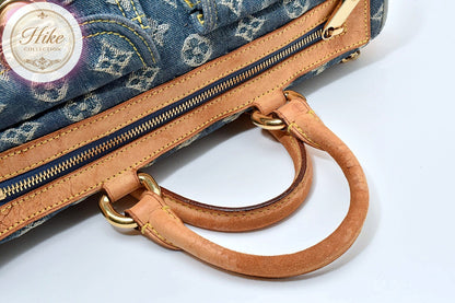 Louis Vuitton Denim Neo Speedy Monogram Handbag M95019 Auth Condition *B* B0085