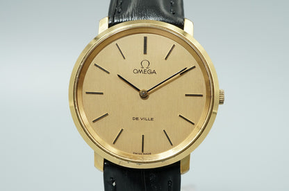N MINT Vintage 1973 OMEGA De Ville Cal.625 Hand Wind Gold Round 33mm Mens Watch