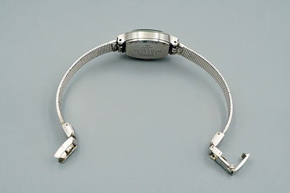 *Exc+5* Vintage 1972 SEIKO 01-3360 Hand Winding Silver Oval 16mm Women Watch