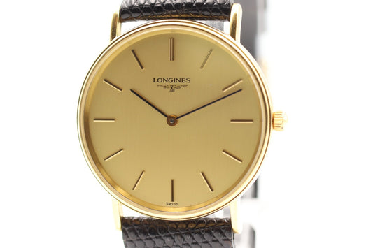 *N MINT* Vintage 1990s LONGINES Grand Classic L4.637.2 Qz Gold 32mm Mens Watch