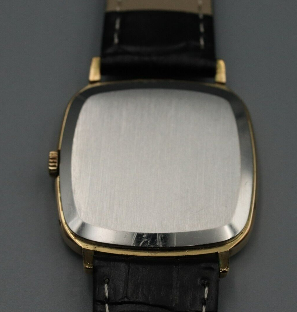 *Exc+5* Vintage OMEGA De Ville Cal.625 Hand Winding Gold Dial Square Mens Watch