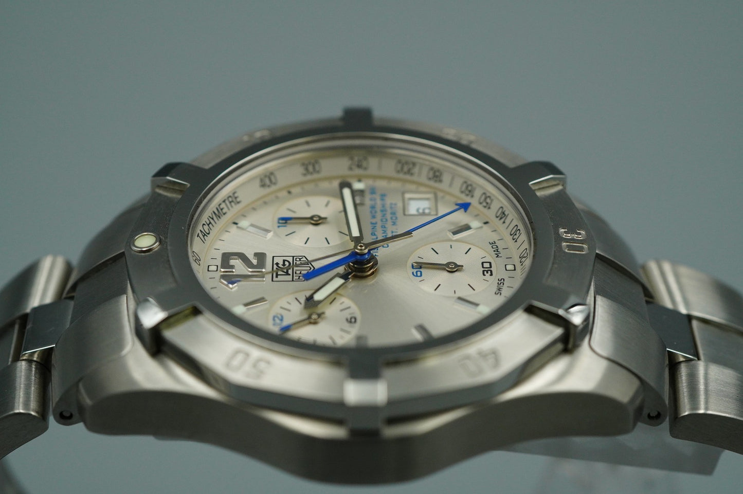 *TOP MINT* Vintage TAG HEUER  CN111C Quartz Silver Dial Round 40 mm Mens Watch