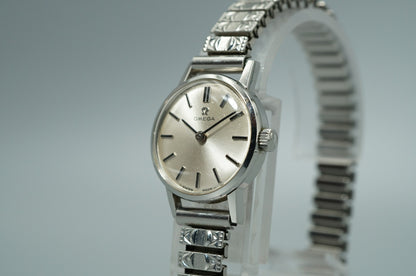 Vintage 1966 OMEGA De Ville Cal.620 Hand Winding Silver Dial 20mm Women Watch