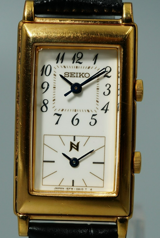 *N MINT* Vintage 1996 SEIKO NOIE 1EFW-5A00 Qz White Dial Square 20mm Women Watch