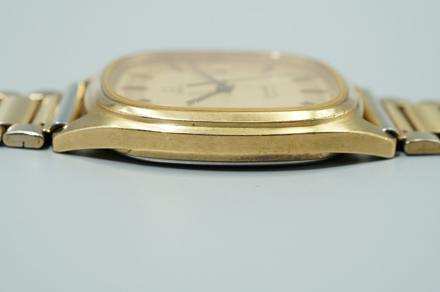 *Exc+5* Vintage 1980 OMEGA Seamaster Cal.1337 Quartz Gold Square 34mm Mens Watch