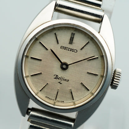 *NEAR MINT* Vintage SEIKO Belfina 17-0420 Hand Winding Silver 20 mm Women Watch