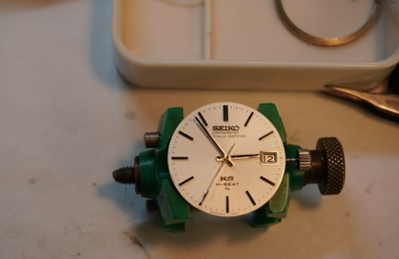 Serviced Vintage 1970 SEIKO KS HI-BEAT 4502-8010 Automatic White 37mm Mens Watch