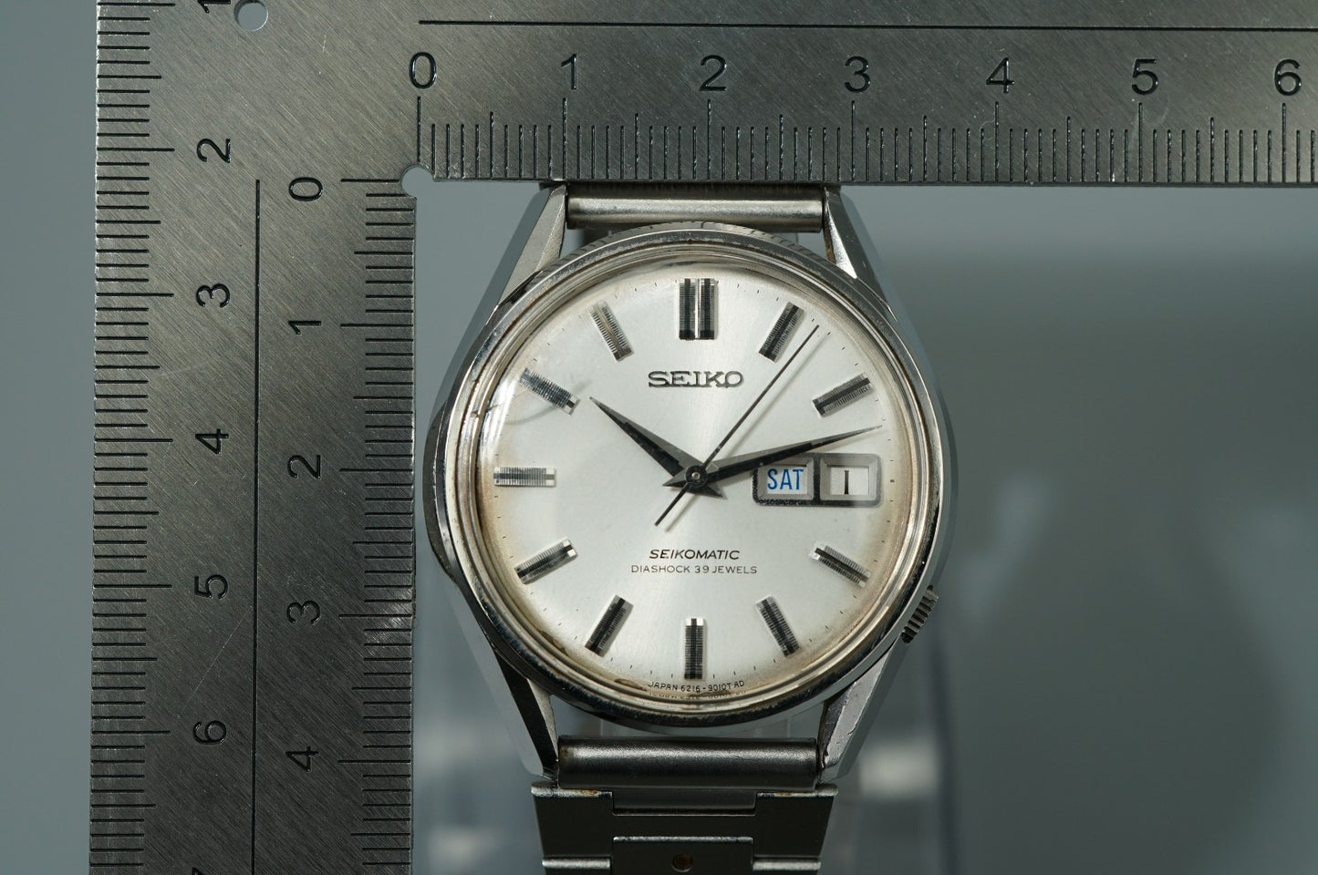 *Exc+4* Vintage 1967 SEIKO SEIKOMATIC 6216-9000 Automatic Silver 37mm Mens Watch