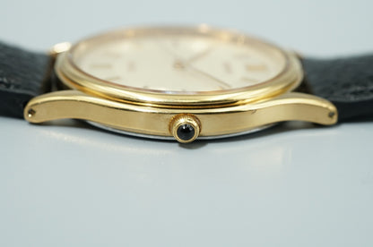 *NEAR MINT* Vintage 1998 SEIKO DOLCE 5E31-6070 Quartz Gold Round 31mm Mens Watch
