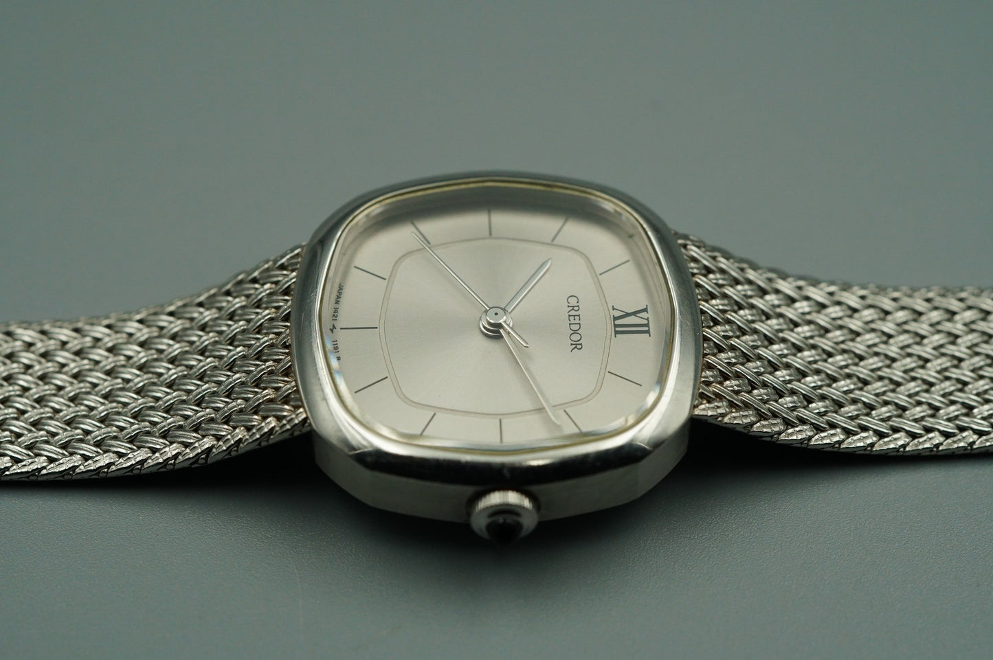 *NEAR MINT* Vintage 1985 SEIKO CREDOR 1421-5021 Qz Cream Square 22mm Women Watch