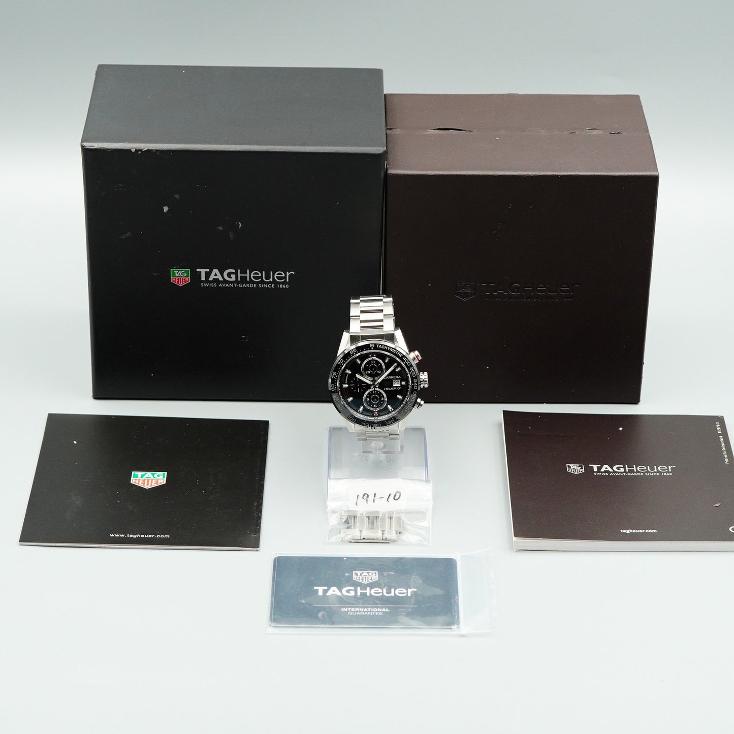 *N MINT Box & Paper* TAG HEUER Carrera CAR201Z Automatic Black 44mm Mens Watch