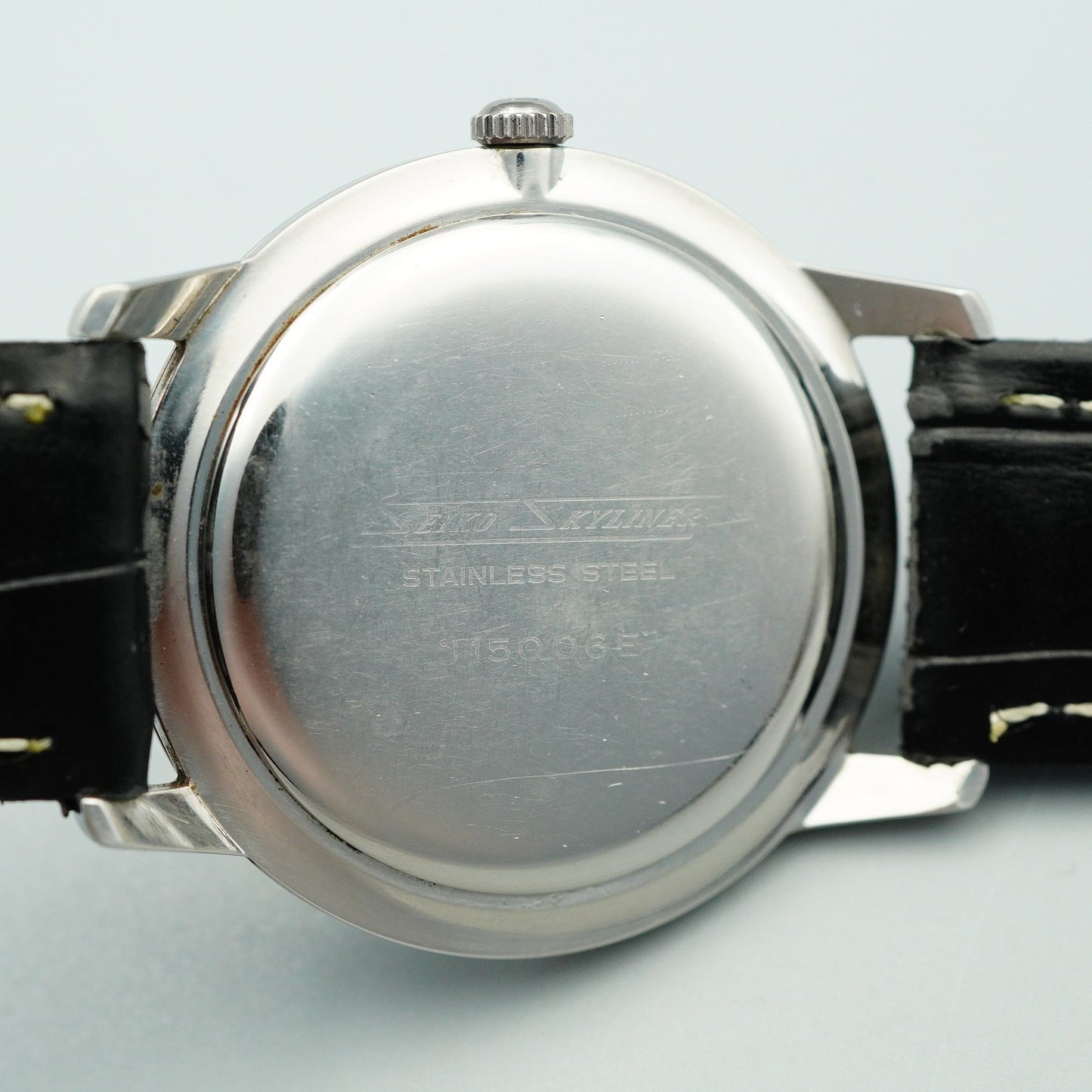 *Exc+5* Vintage SEIKO SKYINER J15006E Hand Winding White Round 36mm Mens Watch