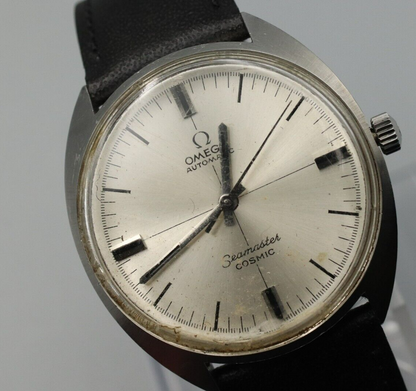 *Exc+4* Vintage OMEGA Seamaster Tool 107 Auto Silver Closs Line Dial Mens Watch