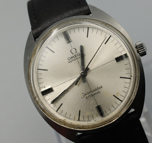 *Exc+4* Vintage OMEGA Seamaster Tool 107 Auto Silver Closs Line Dial Mens Watch