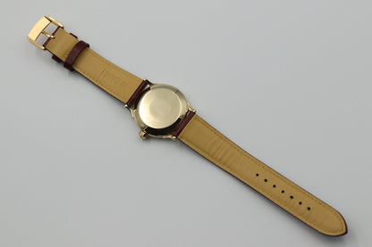Serviced! OMEGA Cal.344 Automatic 14KGF Small Second White Dial 33mm Mens Watch