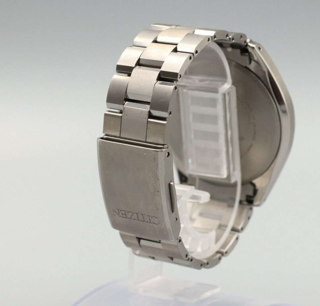 *Exc+5*  CITIZEN H804-T018696 A78040-57A Attesa Eco-Drive Solar Radio Mens Watch
