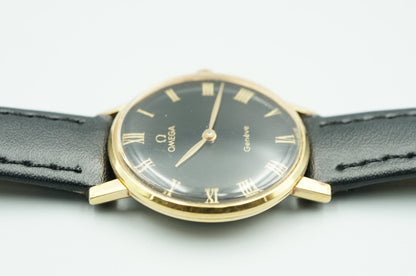 *NEAR MINT* Vintage 1975 OMEGA Geneve Cal.625 Hand Wind Black 25mm Women Watch