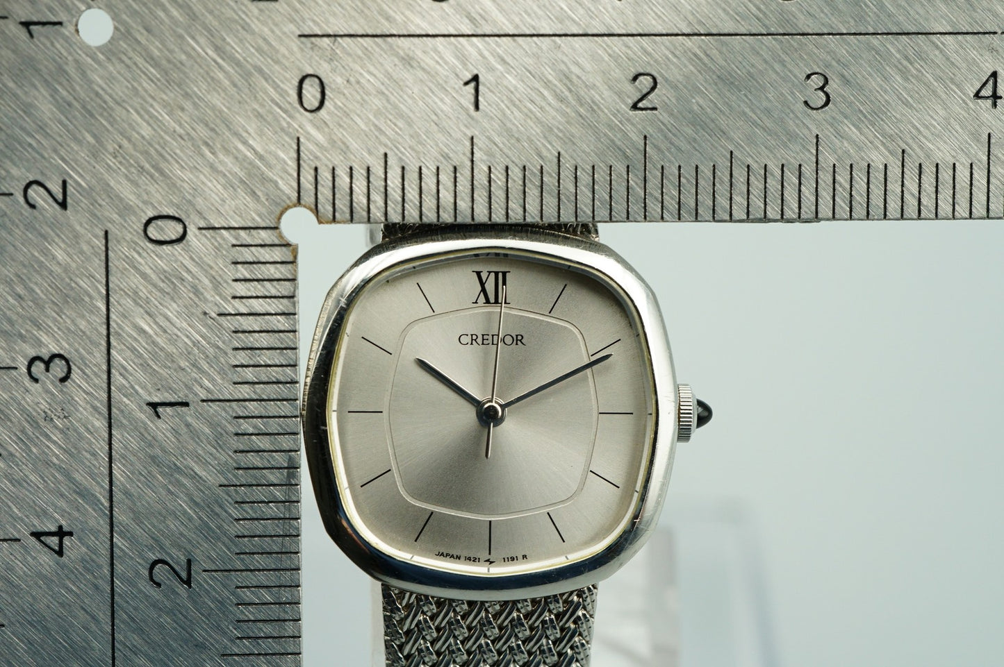 *NEAR MINT* Vintage 1985 SEIKO CREDOR 1421-5021 Qz Cream Square 22mm Women Watch