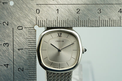 *NEAR MINT* Vintage 1985 SEIKO CREDOR 1421-5021 Qz Cream Square 22mm Women Watch