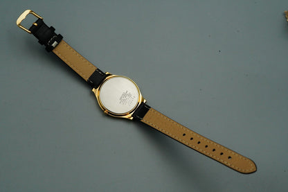 *MINT* Vintage SEIKO V701-1P70 Quartz Gold Dial Round 32mm Mens Watch
