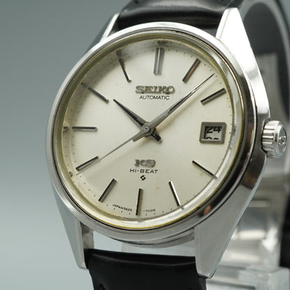 N MINT Vintage SEIKO Hi-Beat 5625-7113 Automatic Silver Round 36mm Mens Watch