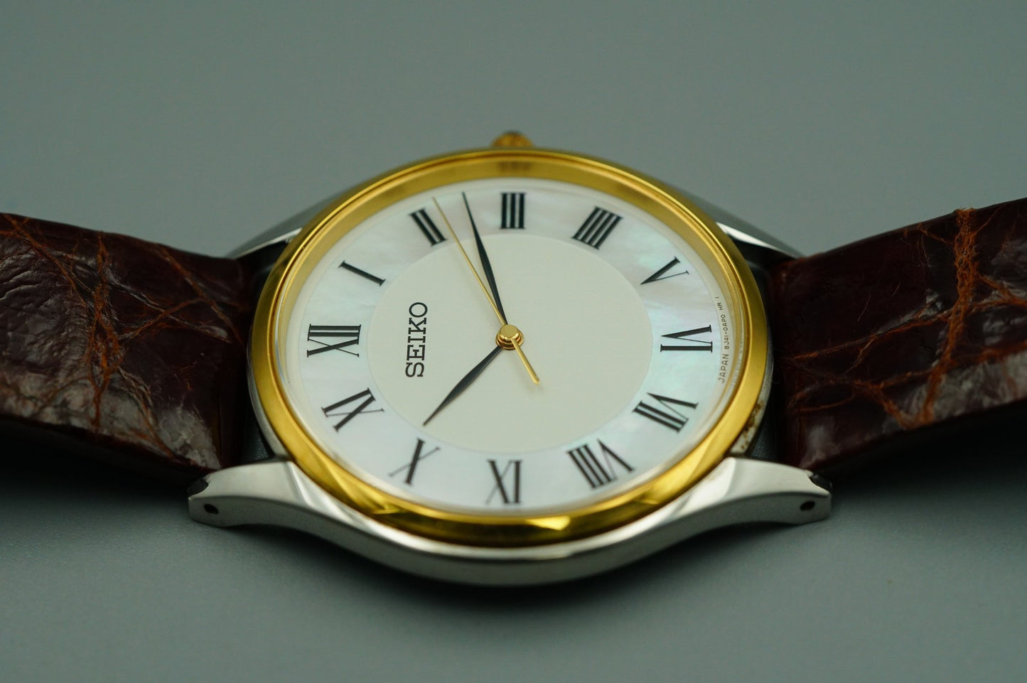 *NEAR MINT* SEIKO Dolce 8J41-0AJ0 Quartz White Dial Round 32mm Mens Watch