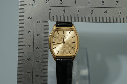 *N MINT* Vintage OMEGA De Ville Cal.1387 Quartz Gold Octagon 22mm Women Watch