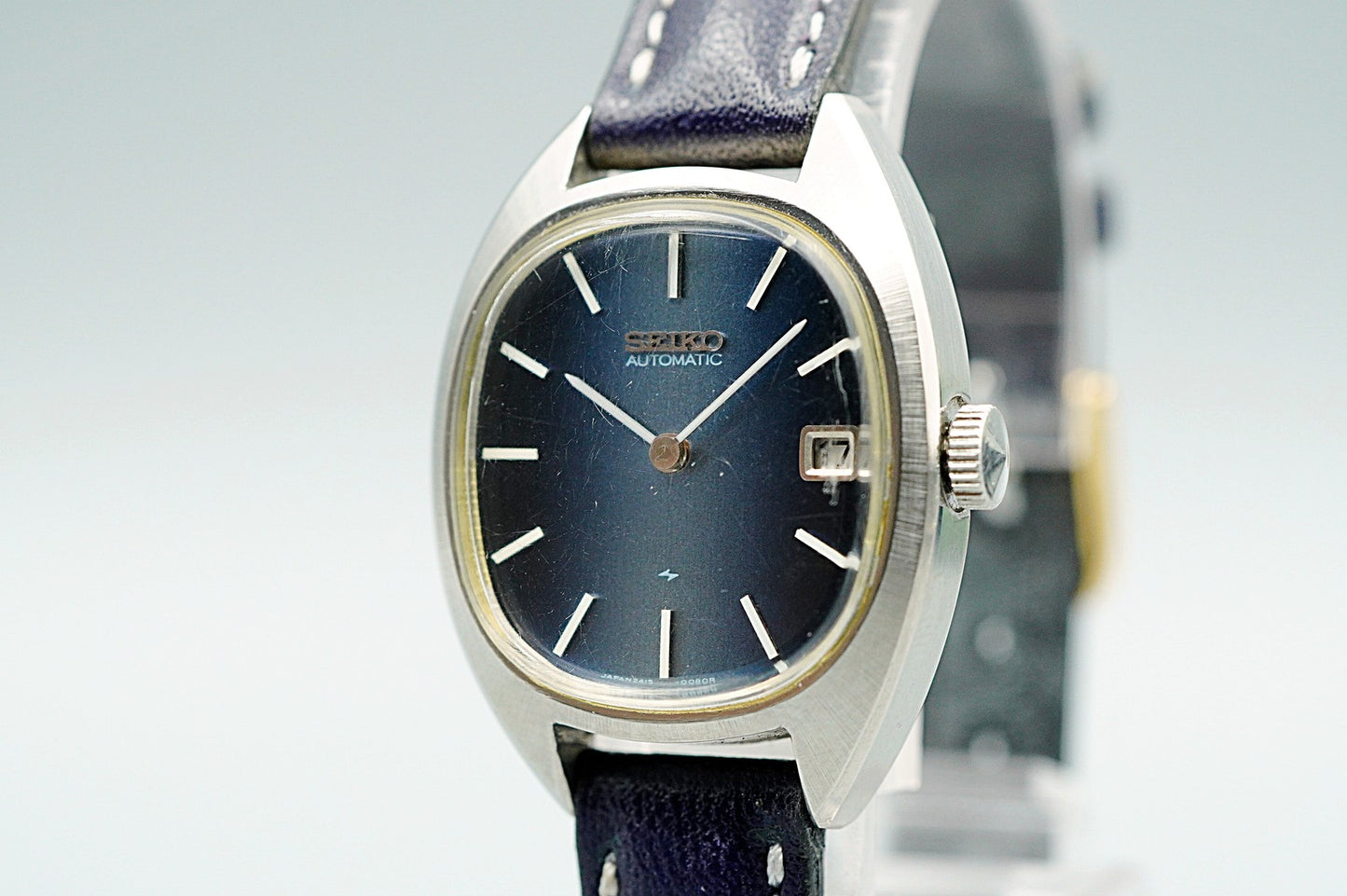 *N MINT* Vintage 1973 SEIKO NOIE 2415-7010 Automatic Blue Oval 24mm Women Watch