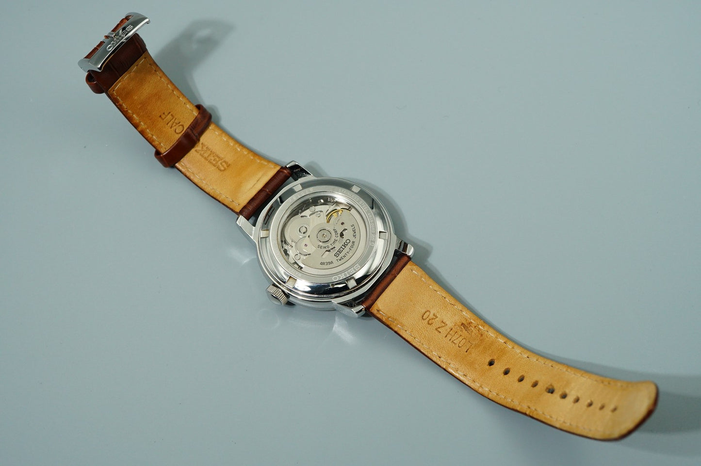 *N MINT++*  SEIKO  4R39-00K0 Automatic White Dial Round 39mm Mens Watch