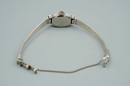 *N MINT* Vintage 1973 SEIKO 11-3360 Hand Winding Silver Dial 15 mm Women Watch