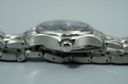 *MINT* Vintage 1998 OMEGA Seamaster Cal.1424 Quartz Blue Round 28mm Women Watch