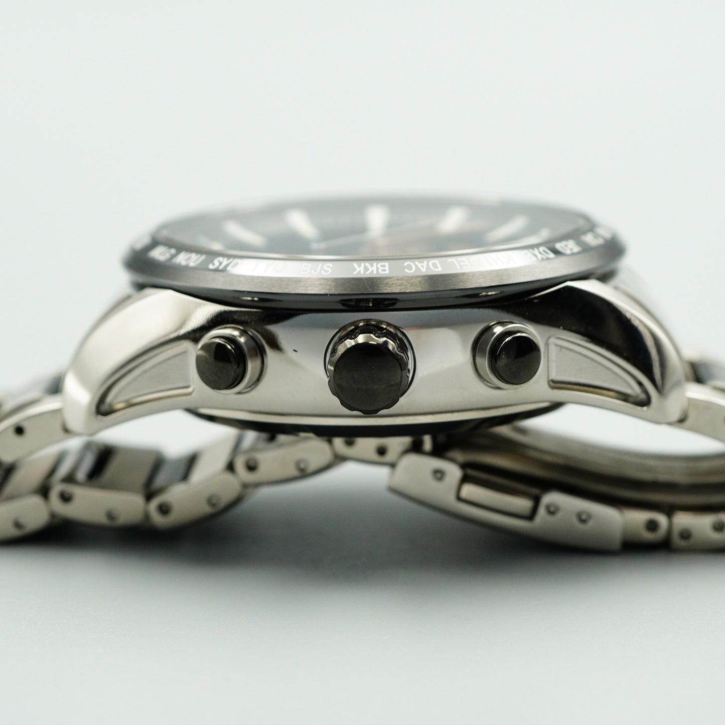 *NEAR MINT* Box & Paper SEIKO ASTRON 7X52-0AF0 Solar Black Round 47mm Mens Watch