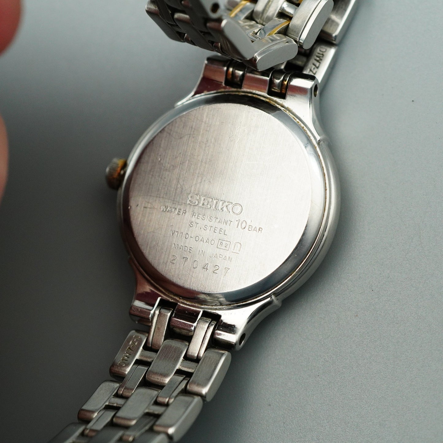*NEAR MINT* SEIKO Exceline V110-0AA0 Quartz White Round 24mm Women,Ladies Watch