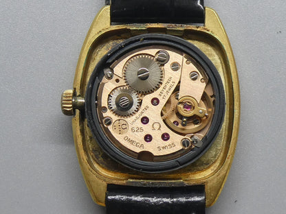 *NEAR MINT* Vintage 1979 OMEGA De Ville Cal.625 Hand Wind Gold 25mm Women Watch