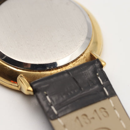 *NEAR MINT* Vintage 1980 OMEGA De Ville Cal.1330 Qz Gold Round 35mm Mens Watch