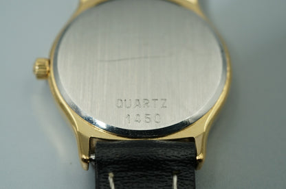 *NEAR MINT* Vintage OMEGA De Ville Cal.1450 Quartz Gold Dial 20mm Women Watch