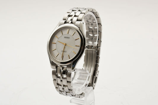 Near MINT Seiko Dolce 8J41-6030 silver Mens Vintage Watch From JAPAN